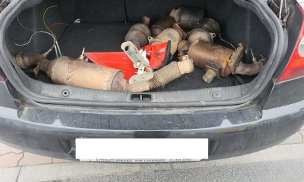 Gardaí find stolen catalytic converters in boot of car.