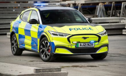 Red Alert, Blue Lights & a Green Solution – New Ford Mustang Mach-E Police Car.