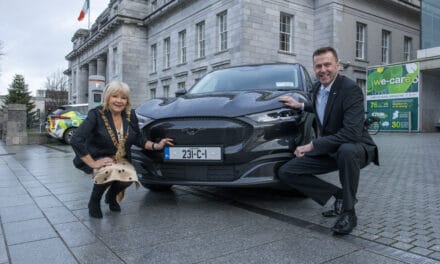 Lord Mayor of Cork City takes delivery of a new Ford Mustang Mach-E for 2023.